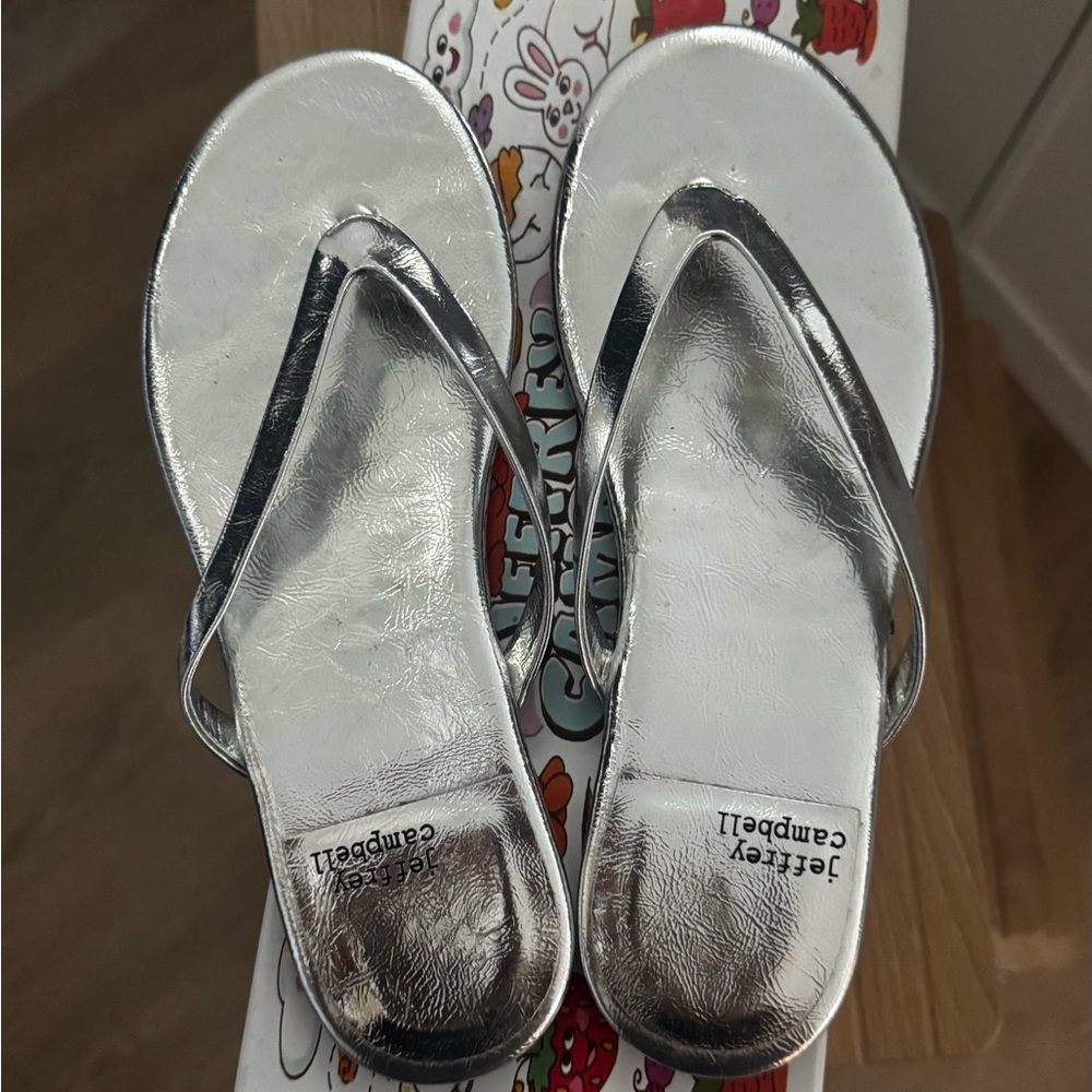 Jeffrey Campbell Metallic Silver Women's Slippers